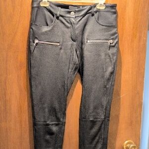 Black Women's Jeans with Zipper Details
